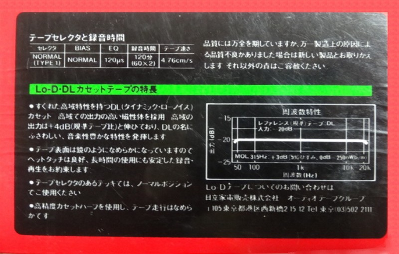 Compact Cassette: Maxell / Hitachi Lo-D - DL 120