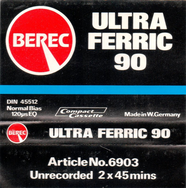 Compact Cassette Berec 90 Type I Normal UK