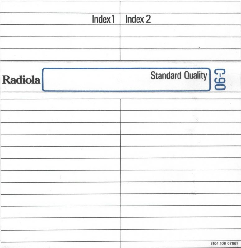 Compact Cassette: Philips Radiola - Standard Quality 90