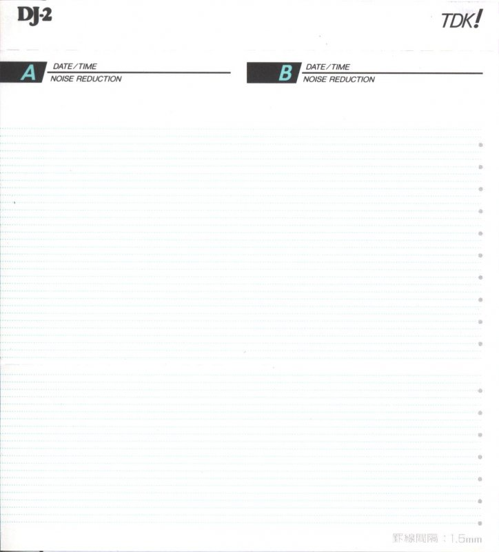 Compact Cassette TDK DJ2 Disc Jack 74 "DJ2-74N" Type II Chrome 1996 Japan