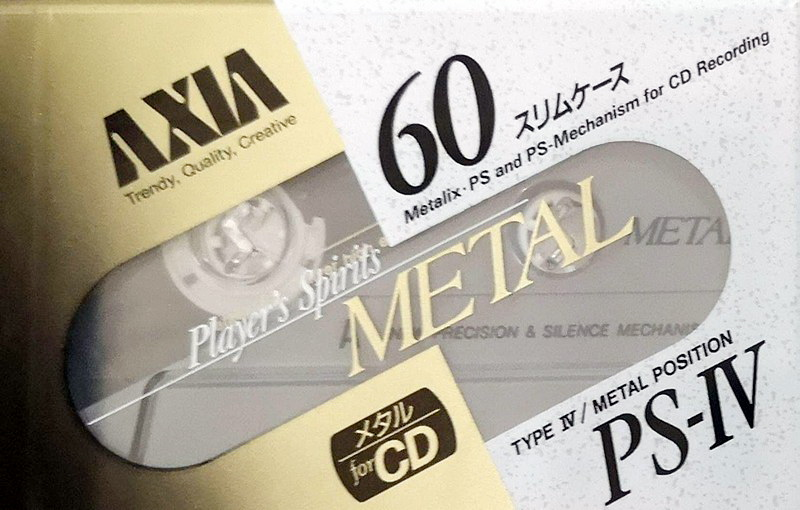 Compact Cassette AXIA PS-IV 60 "PS-4 B 60" Type IV Metal 1991 Japan