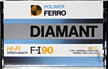 Compact Cassette Polimer Diamant F-I 90 Type I Normal Hungary