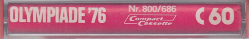 Compact Cassette Olympiade 76 60 Type I Normal 1976 Germany