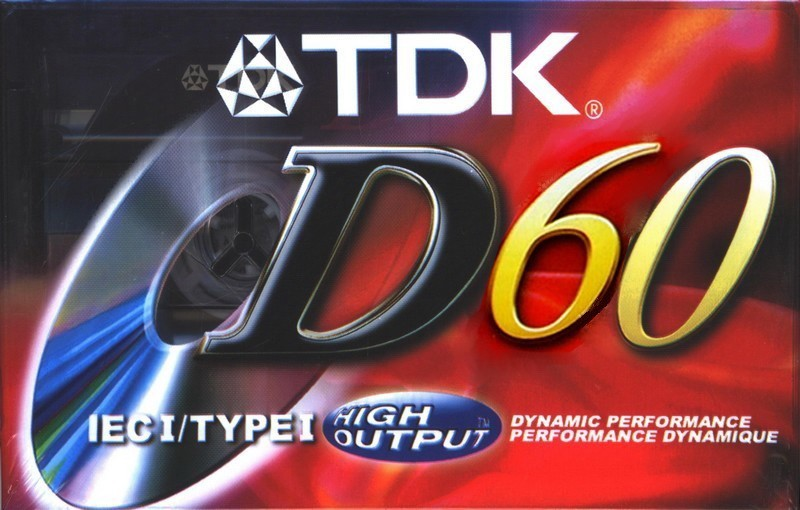 Compact Cassette TDK D 60 Type I Normal 1998 North America