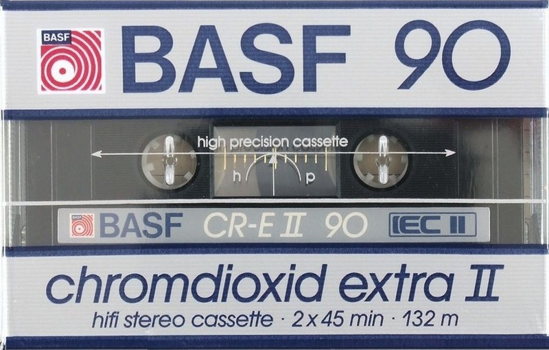 Compact Cassette BASF Chromdioxid Extra II 90 "CR-E II" Type II Chrome 1985 Europe