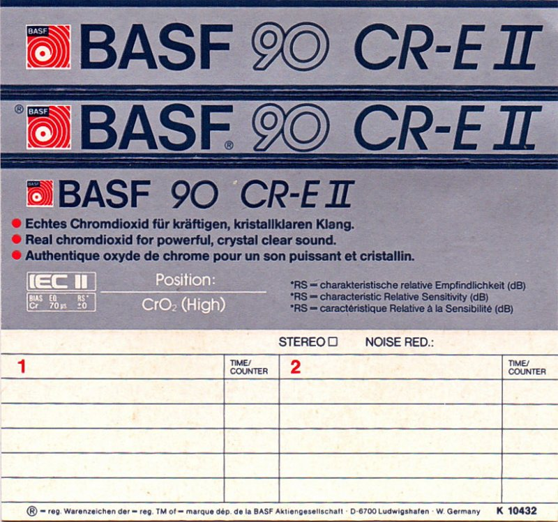 Compact Cassette: BASF  - Chromdioxid Extra II 90