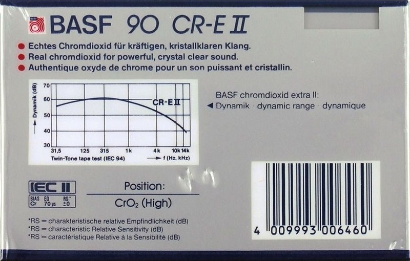 Compact Cassette: BASF  - Chromdioxid Extra II 90