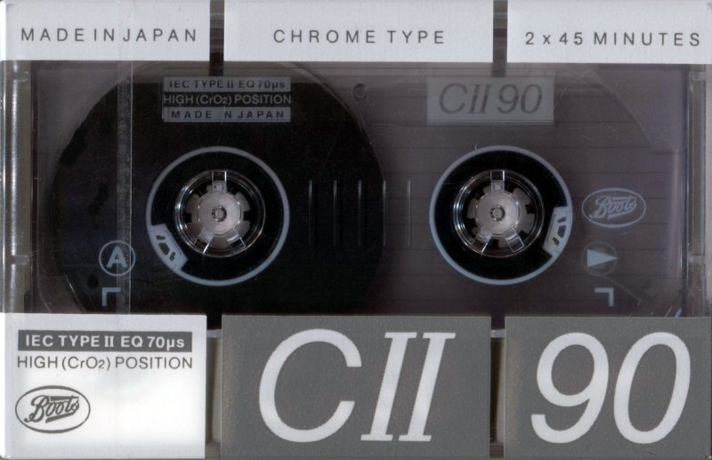 Compact Cassette Boots / Boots Audio CII 90 Type II Chrome 1988 UK