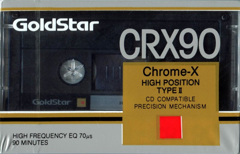 Compact Cassette Goldstar CRX 90 Type II Chrome 1989 USA