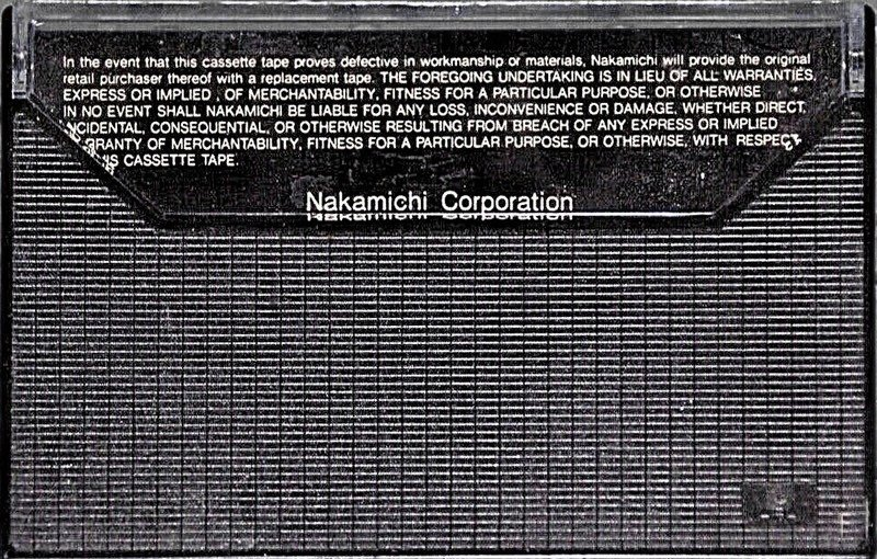 Compact Cassette Nakamichi ZX 90 Type IV Metal 1978 USA