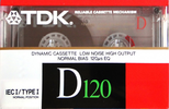 Compact Cassette TDK D 120 Type I Normal 1988 Australia, Europe