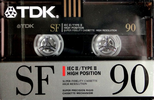 Compact Cassette TDK SF 90 "SF-90SE" Type II Chrome 1990 Australia, Europe