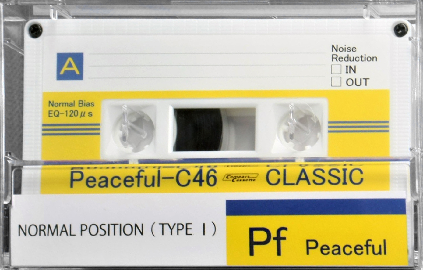 Compact Cassette Classic Pf / Peaceful 46 "yellow" Type I Normal 2022 Worldwide