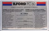 Compact Cassette Ilford PC 60 "Pure Chrome" Type II Chrome 1988 Europe