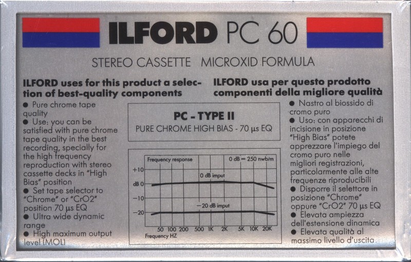 Compact Cassette:  Ilford - Pure Chrome 60