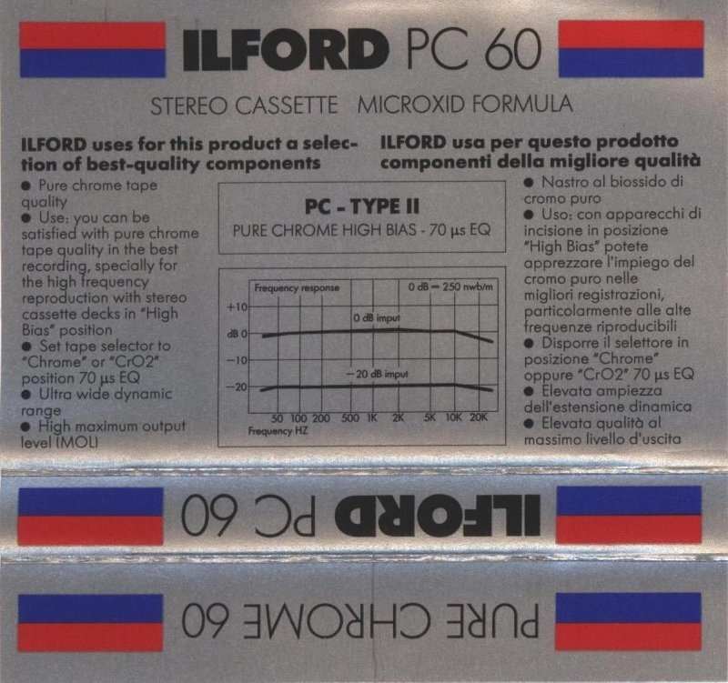 Compact Cassette:  Ilford - Pure Chrome 60