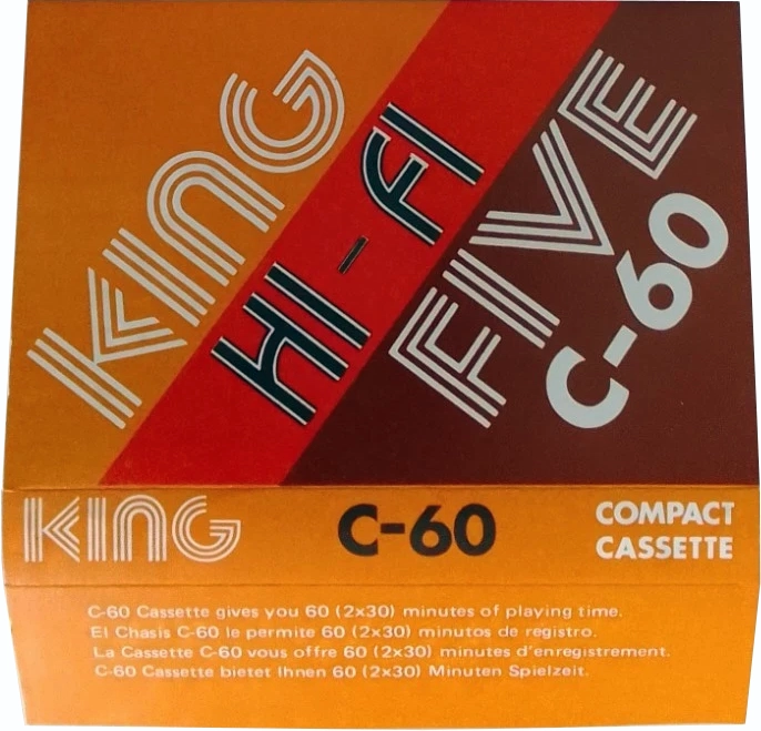 Compact Cassette King HI-FI Five 60 Type I Normal Europe