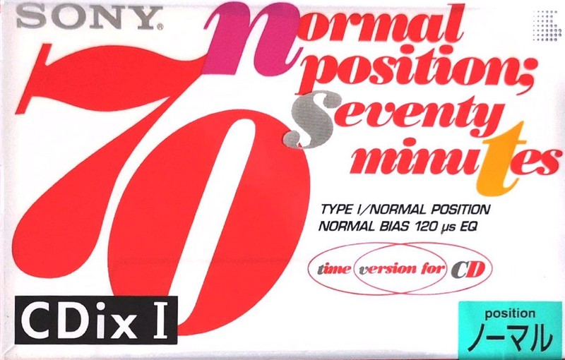 Compact Cassette Sony CDix I 70 "C-70CDX1b" Type I Normal 1994 Japan