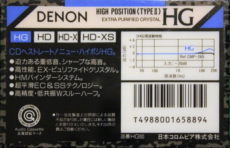 Compact Cassette: Nippon Columbia / Denon Denon - HG 60