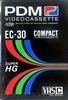 VHS-C (VHS Compact) PDM 30 Type I Normal Europe