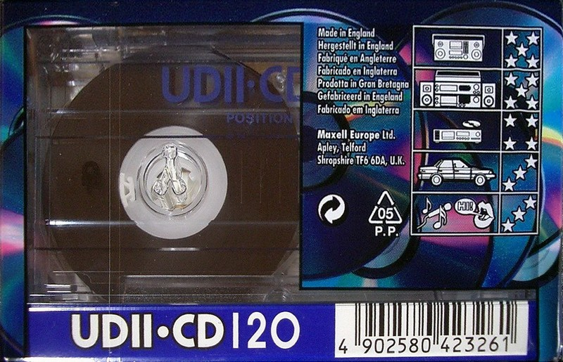 Compact Cassette Maxell UDII-CD 120 Type II Chrome 1998 Europe
