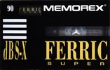 Compact Cassette Memorex dBS-X 90 Type I Normal 1992 UK