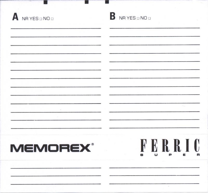 Compact Cassette Memorex dBS-X 90 Type I Normal 1992 UK