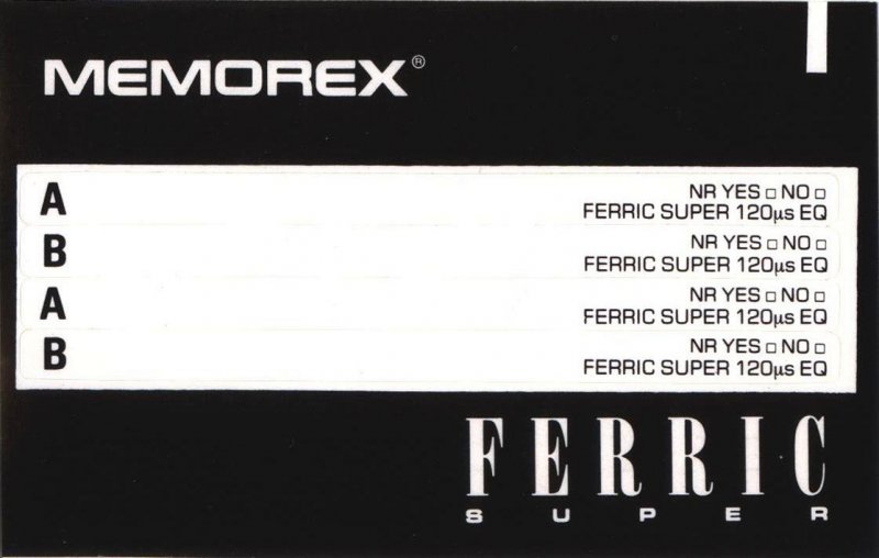 Compact Cassette Memorex dBS-X 90 Type I Normal 1992 UK