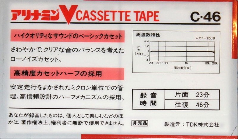 Compact Cassette V 46 "Promo for pharma company" Type I Normal Japan
