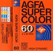 Compact Cassette AGFA SUPER COLOR 60 Type I Normal 1975 Europe