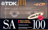 Compact Cassette TDK SA 100 "SA-100SA" Type II Chrome 1990 Australia, Europe