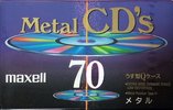 Compact Cassette Maxell Metal CD's 70 "MCDS-70" Type IV Metal 1992 Japan