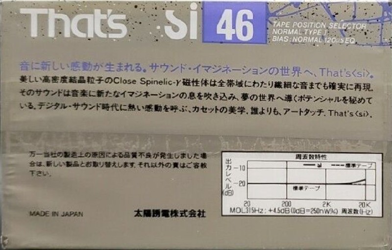 2 pack Thats Si Sound Individual 46 Type I Normal 1988 Japan