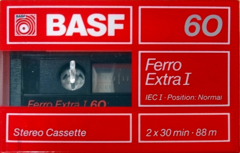 Compact Cassette BASF Ferro Extra I 60 Type I Normal 1988 North America