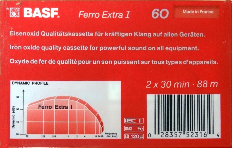 Compact Cassette: BASF  - Ferro Extra I 60