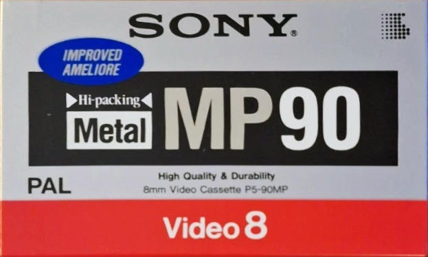 Video8, Hi8, Digital8 Sony MP 90 "P5-90MPB" Type IV Metal 1992 Europe