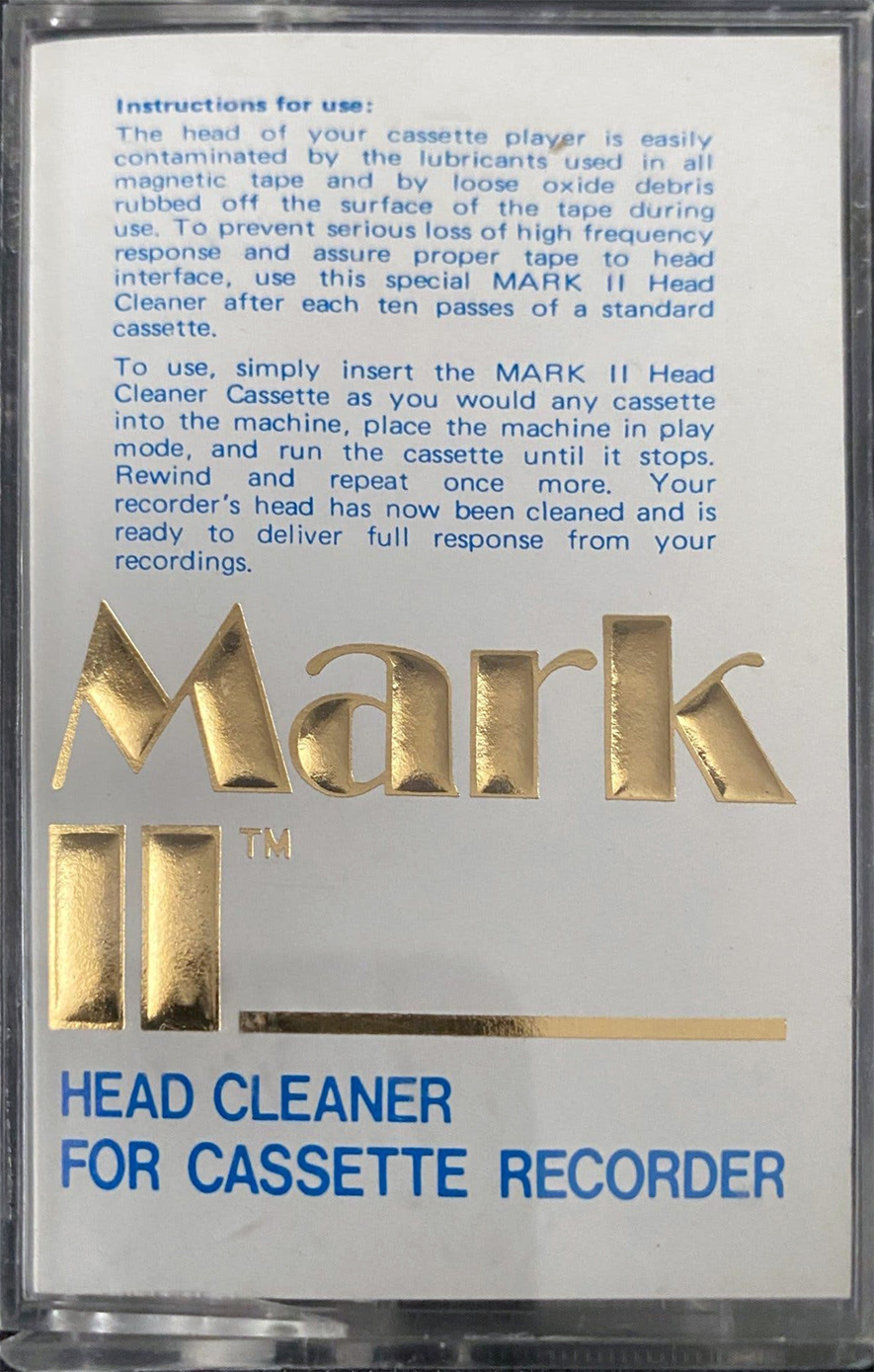 Compact Cassette Mark II "HC-1" Cleaning Cassette 1981 Europe