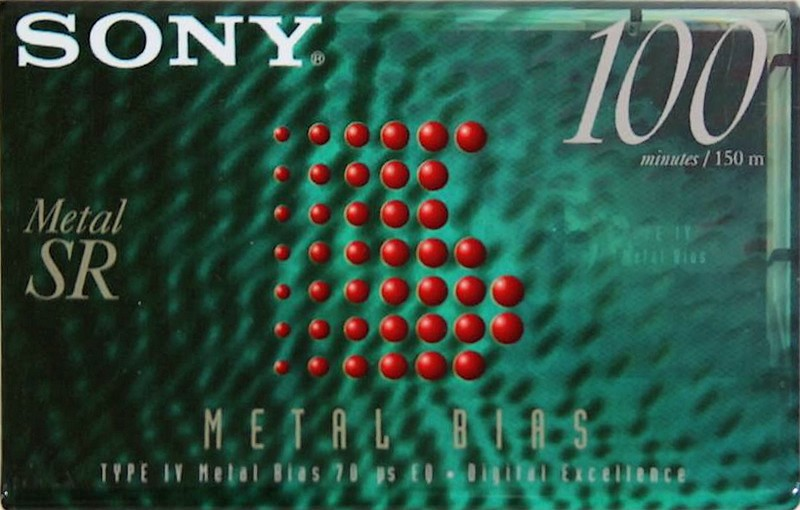 Compact Cassette Sony Metal SR 100 Type IV Metal 1996 North America