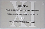 Compact Cassette Sony XI 60 Type I Normal 1991 Japan