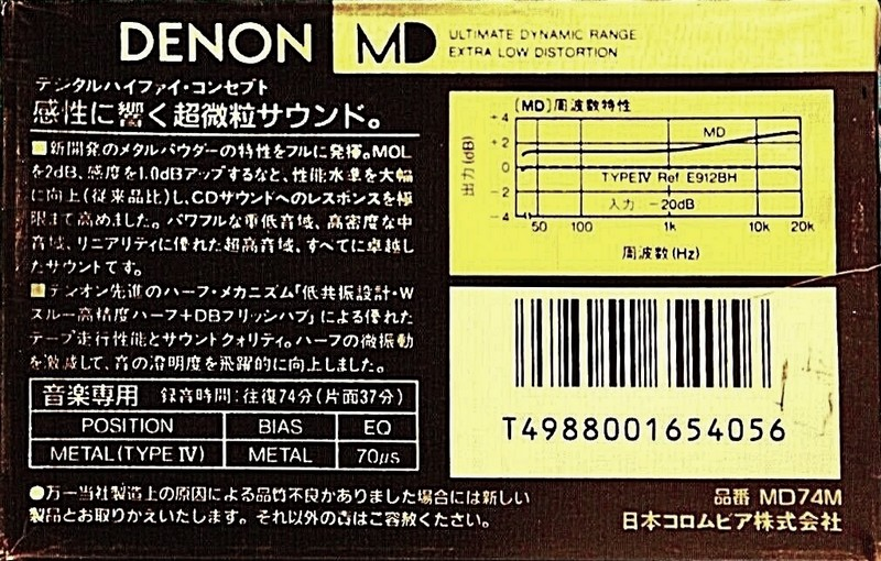 Compact Cassette: Nippon Columbia / Denon Denon - MD 74