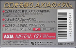 Compact Cassette AXIA Metal 60 Type IV Metal 1990 Japan
