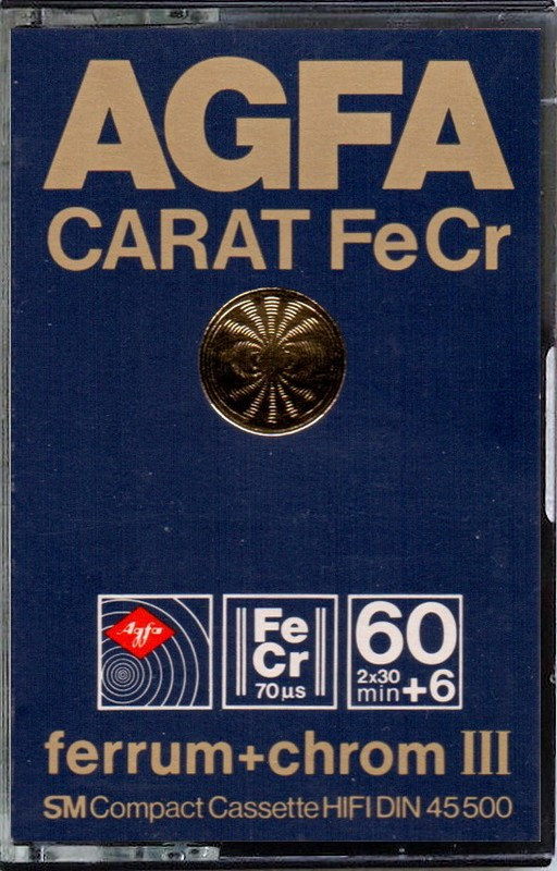 Compact Cassette AGFA CARAT 60+6 Type III Ferro Chrome 1979 Europe