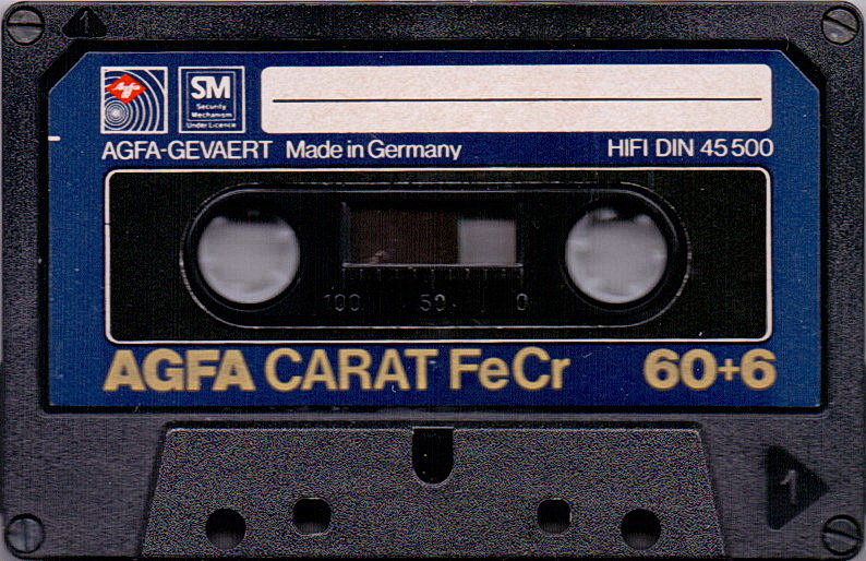 Compact Cassette AGFA CARAT 60+6 Type III Ferro Chrome 1979 Europe