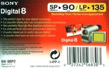 Video8, Hi8, Digital8 Sony 90 Type I Normal 2001 North America