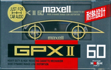Compact Cassette Maxell GPX 60 Type II Chrome 1992 Japan