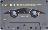 Compact Cassette Maxell GPX 60 Type II Chrome 1992 Japan