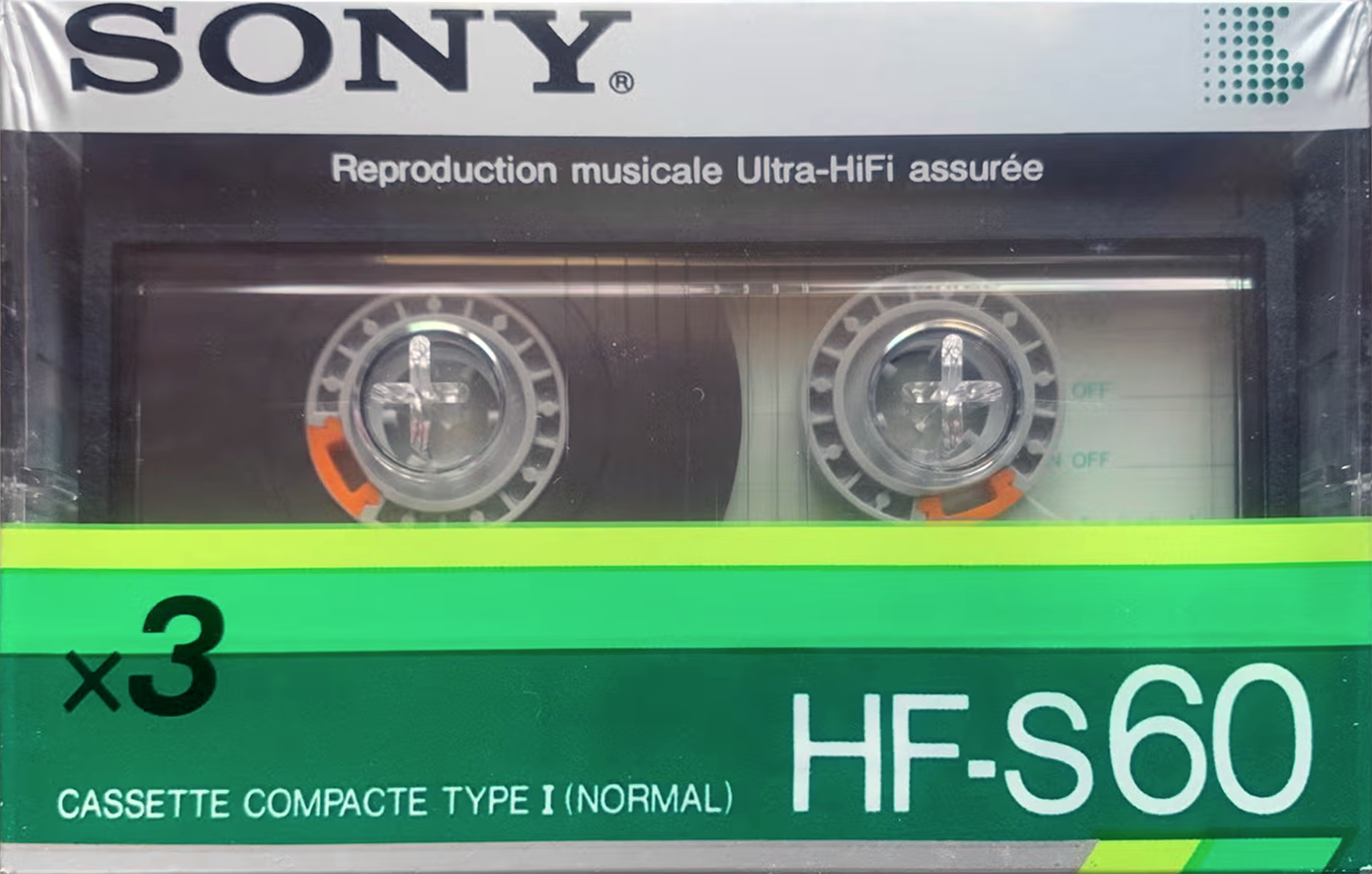 3 pack Sony HF-S 60 Type I Normal 1985 Europe