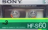 3 pack Sony HF-S 60 Type I Normal 1985 Europe