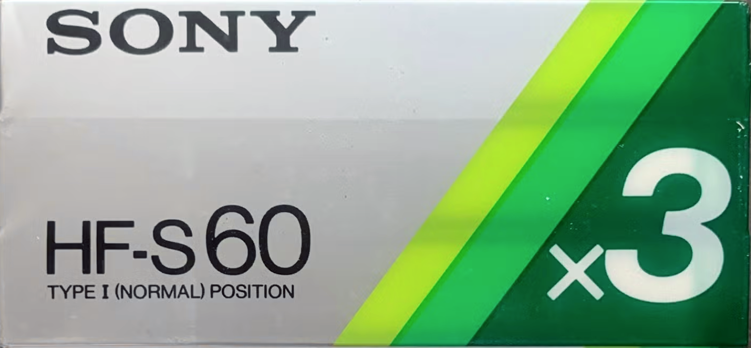 3 pack Sony HF-S 60 Type I Normal 1985 Europe