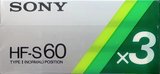 3 pack Sony HF-S 60 Type I Normal 1985 Europe
